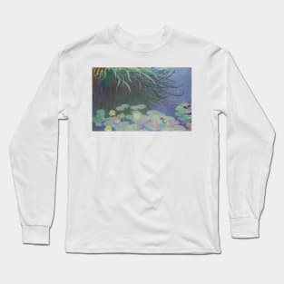 Water Lilies, Reflections of Tall Grass - Claude Monet Long Sleeve T-Shirt